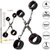 calexotics Sistema di blocco bondage mani piedi manette cavigliere nero Pelle regolabile