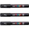 POSCA Set di 3 pennarelli PC-1M Uni-Ball (gamma completa di 22 colori d