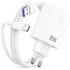 AIAUXAI 35W per SuperCharge Caricabatterie USB per Honor 400 Lite 5G 200 Smart 200 90 70