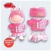 Vestiti bambole per Labubu completo casual gonna peluche colori misti