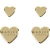 Radley Twin Pack da 18 ct orecchini a cuore d'RYJ1234S oro
