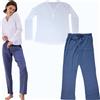 JADEA Pigiama donna in cotone 100% estivo fresco manica lunga e pantalone lungo Jadea