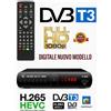 Digitale Terrestre DVB-T3 Decoder TV SCART HDMI 4K H265 Telecomando con Pile