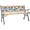 vidaXL Panchina da Giardino 122 cm in Legno