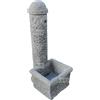 FratelliVagnoni Fontana da giardino a colonna Rustica in cemento graniglia marmo pietra arredo
