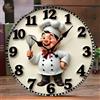 Orologio da Parete Moderno 25 cm - Design Happy Chef Kitchen per Casa 2D