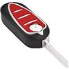1neiSmartech Guscio Scocca Cover Con Lama Per Chiave 3 Tasti Cover Telecomando Ricambio Compatibile Per Auto Alfa Romeo Mito Giulietta Gto Brera 159 Chiave Completa Di Lama Estraibile