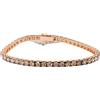 Fichera Preziosi Bracciale Tennis LUSSO in Oro Rosa 18 kt Diamanti Brown da 8,30 ct Rodio Nero...