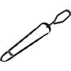 Relaxdays Pinza per Legna da ardere, in Ferro battuto, 46 cm, Pinza per Legna e bricchetti, Nero