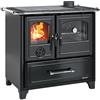 LA NORDICA FAMILY VST CUCINA A LEGNA NERO ANTRACITE 5 STELLE 8 kW EXTRAFLAME