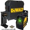 DEWALT DW088CG-XJ tracciatore laser luce verde 2 linee a croce raggio azione ...