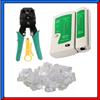 Pinza crimpatrice + Tester Cavi di Rete Ethernet CAT5 CAT6 CAT7 + 50 Plug RJ45