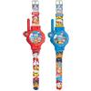 Lexibook - Paw Patrol - Orologio Walkie-Talkie, 2 Pezzi, Portata Fino a 200m, Torcia, Bussola, Ricaricabile, Blu/Rosso - DMWTW1PALXB