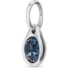 Uno de 50 Charm circolare placcato argento Sterling con cristallo