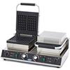Maxima Gastro - Piastra per waffle classica, 5 x 3, 2 pezzi, 100 x 25 x 164 mm (per waffle), 3200 Watt