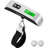 Brencco Pesa Valigia da Viaggio, Bilancia per Valigie 110lb/50kg, Elettronica Digitale Funzione Tara LCD Display per Viaggi All'aperto Casa