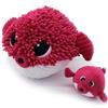 Les Déglingos - Peluche Gobetou il pesce globo mamma e il suo bambino barbabietola Les Ptipotos | Ultra Soft | Fin dalla nascita | Ideale regalo | Ragazza e Ragazzo | Imbottitura Riciclata