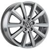 Volkswagen Polo VI Cerchio in Lega Merano, Alluminio-Magnesio-Silicio, Adamantium Dark Metallic, 6J x 16, 10 Razze, PCD 100/5, ET 45mm