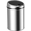 Ribelli Pattumiera a sensore Automatico pattumiera Cestino rifiuti in Acciaio Inox 30 40 50 60 l, colorazione:Cromo, Volume:30 Litri
