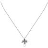 Morellato Collana Croce Morellato Tennis SATT22 Necklace Acciaio Zirconi Neri Uomo