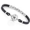 Morellato Bracciale Morellato Versilia SAHB07 Bracelet Nylon Nera Rosa dei venti