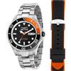 Sector No Limits Orologio Sector 230 Automatico R3223161023 Watch Acciaio Nero Arancio Uomo 43mm