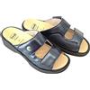 DR.SCHOLL SCHOLL ciabatte pelle 2 fasce strappo EMILIA BLU inserto alluce valgo plantare e