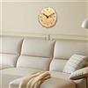 Orologio da parete in MDF silenzioso 12 pollici con lancette luminose e design m