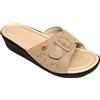 DR.SCHOLL SCHOLL ciabatte MANGO pelle BEIGE 1 fibbia plantare Memory leggere morbide