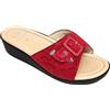 DR.SCHOLL SCHOLL ciabatte MANGO pelle ROSSO plantare Memory leggera morbida 1 fibbia