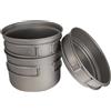 Set pentole da campeggio leggere puro titanio pentola padella tazza per viaggio
