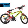 Dino Bikes Bici MTB 16" Pollici Dino Bikes su Sfera Ruota Libera Gomme Gonfiabili