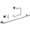 Grohe Essentials Cube 40777001 Set Accessori Bagno 3-in-1, Cromo