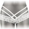 FASHION SECRET Fashion segreto Tanga Bianco Aperto sottile pizzo/Incrocio di ornements Taglia Unica