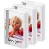WINKINE Instax Mini Cornici per foto 2x3, Mini Polaroid Frames 3 Pack Mini cornici in acrilico per tavolo desktop, mini cornici istantanee per Fujifilm e Polaroid Go Film, Polaroid Mini Frame per foto