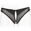 FASHION SECRET Fashion segreto Perizoma Nero aperto fine Maglia/Perle stimulantes Taglia Unica