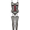 Mandy mystery Line Label Catsuit con Reggicalze in Pizzo - 97 gr