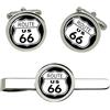Giftshop UK Route 66 Gemelli E Fermacravatta Set
