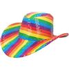 Boland 44635 - Cappello da cowboy arcobaleno Pride, Progress, LGBTQ, copricapo, accessorio per costume per CSD, Carnevale e Mottoparty