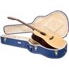 Crossrock Custodia in legno per chitarra dreadnought Gibson J-45 / Martin D | Finitura similpelle Vibrant Blue, interno in peluche beige, serratura - Designer Series