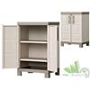 Keter ARMADIO BASSO DA ESTERNO RESINA BEIGE GRIGIO 65x45xH97 CM KETER TUTTOPIANI