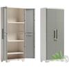 ARMADIO KETER TUTTOPIANI RESINA EFFETTO LEGNO BEIGE 68x39x173 CM 3 RIPIANI