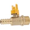 Valvola a sfera in ottone con portagomma maschio da 1/2 "chiusa per acqua gas,