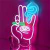 Insegne Al Neon Con Occhio Di Mano Evil Eye Mano Luce Al Neon Rosa Blu Led Inseg