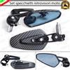 ESL COPPIA SPECCHIETTI RETROVISORI MANUBRIO CARBON NERO PER VESPA 150 PX