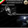 ELM KIT FUL LED INTERNI ALFA ROMEO GIULIETTA PLAFONIERA ANTERIORE + POSTERIORE