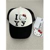 Open Yy Cappellino camionista aperto Yy x Hello Kitty nero //