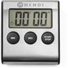 HENDI Timer digitale da cucina, funzione conto alla rovescia e cronometro, supporto e magnete integrati, batteria AAA inclusa, 99 min 59 s, 65x70x(H)17mm, acciaio inox e ABS