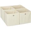 Relaxdays Scatola Portaoggetti, Set 4 Box a Cubo da Scaffale, HLP 30 x 30 x Z6Op