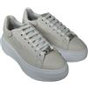 Emporio Armani Donna Sneakers in pelle panna platform bianco